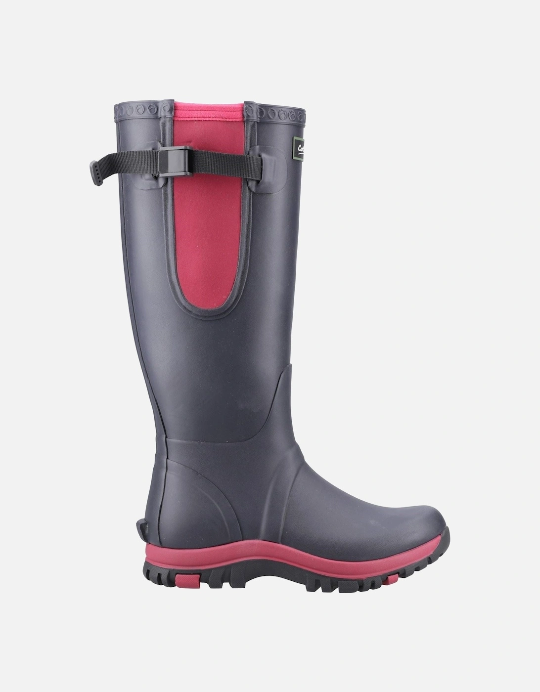 Milton Rubber Women's Navy/Pink Wellington Boots
