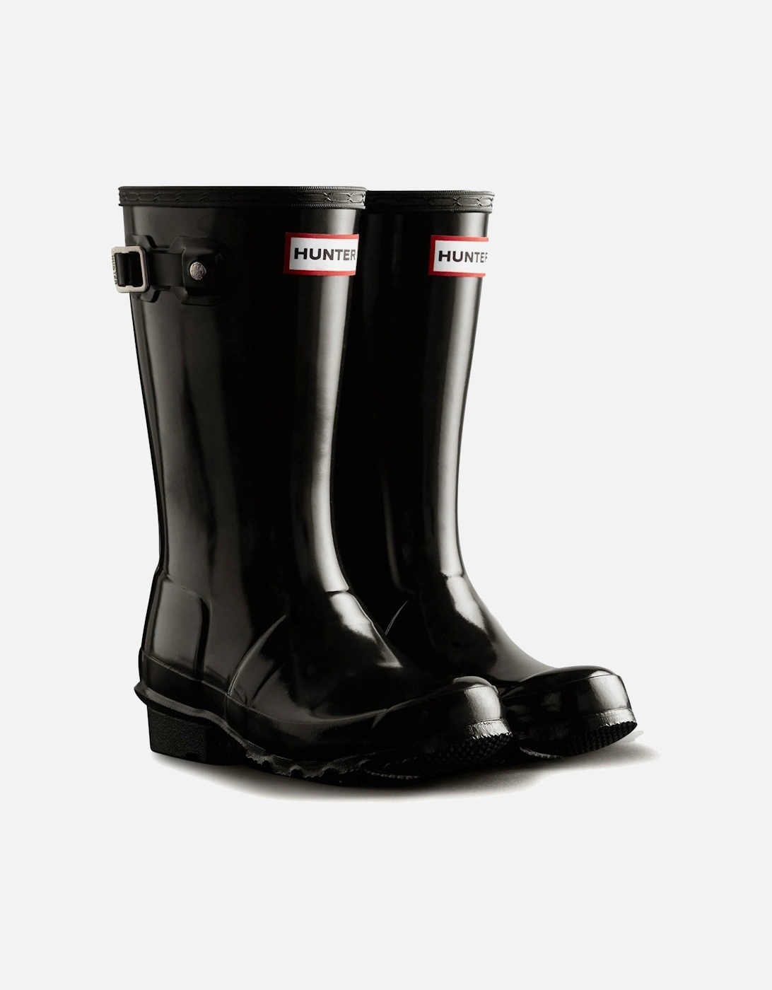 Hunter Junior Originals Gloss Boot Rubber Kid's Black Wellington Boots - Size: UK 13 / eu 32 / us 1