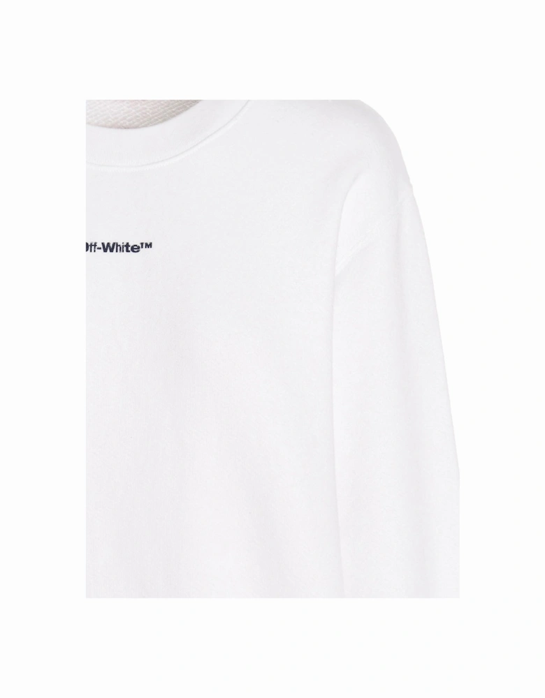 Tie Dye Arrow Crewneck White