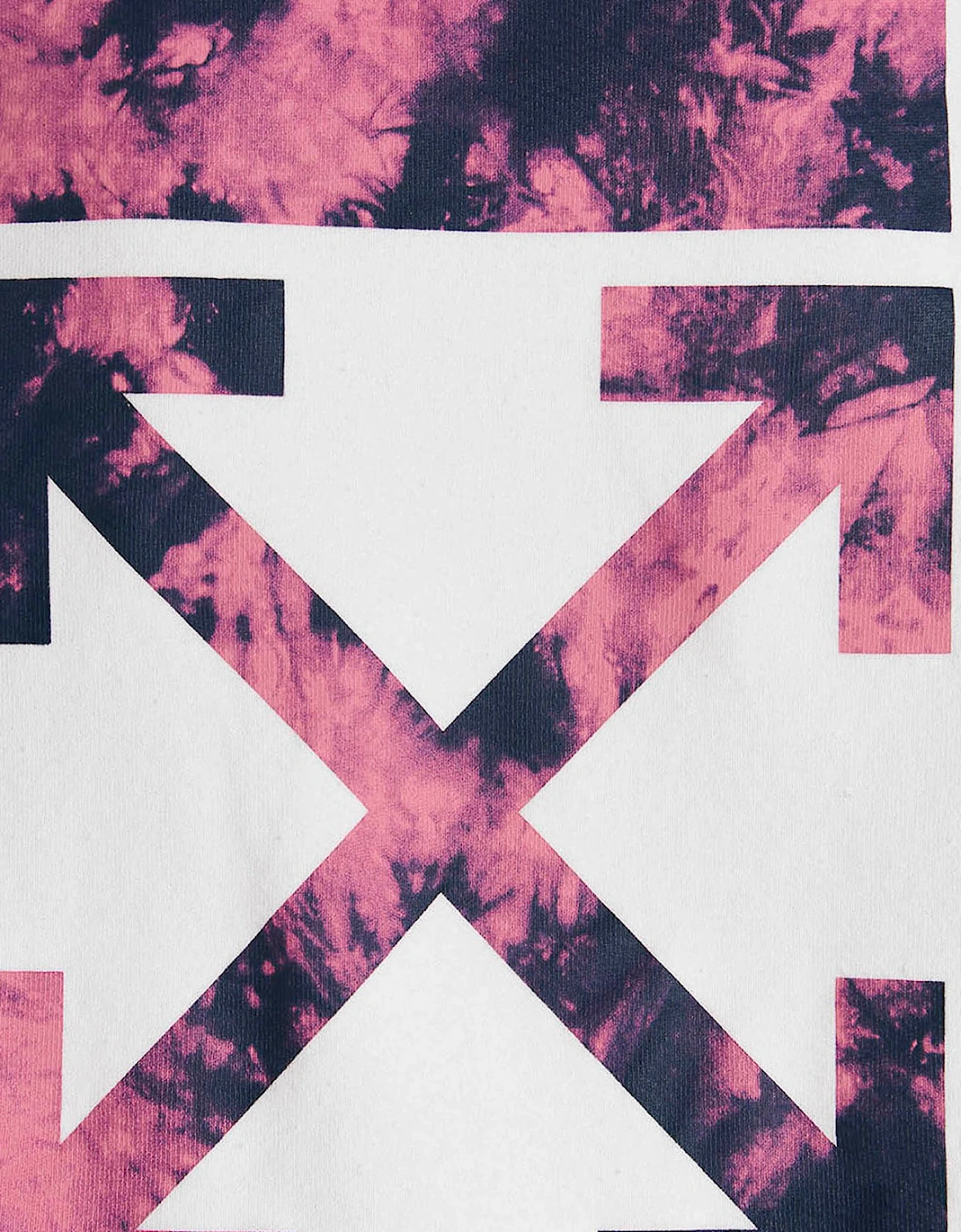 Tie Dye Arrow Crewneck White