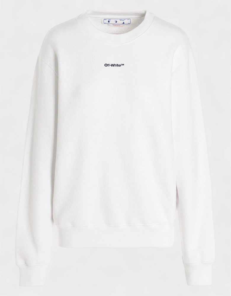 Tie Dye Arrow Crewneck White