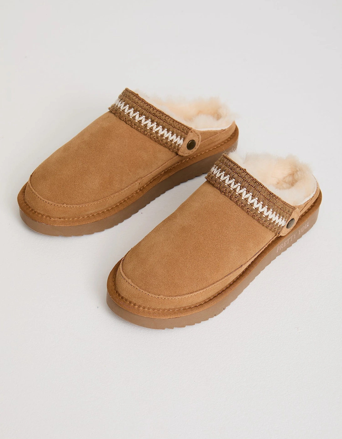 Hallie Sheepskin Multiway Slippers in Chestnut