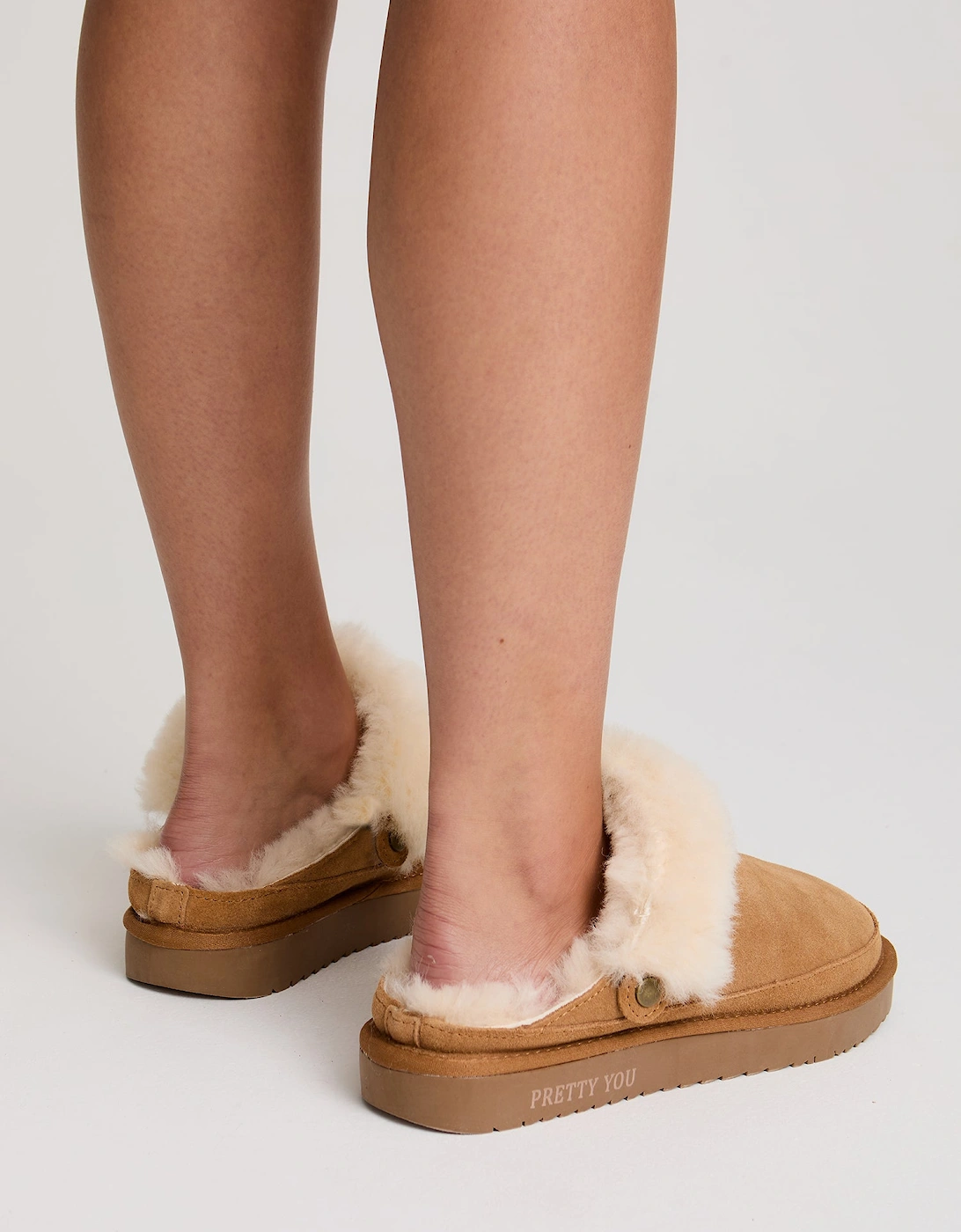 Hallie Sheepskin Multiway Slippers in Chestnut