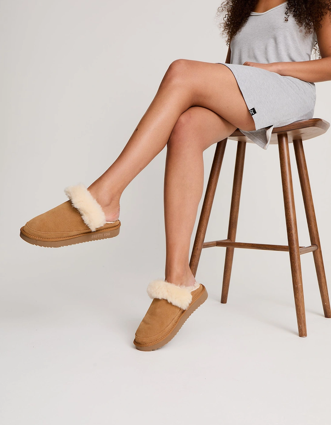 Hallie Sheepskin Multiway Slippers in Chestnut, 7 of 6