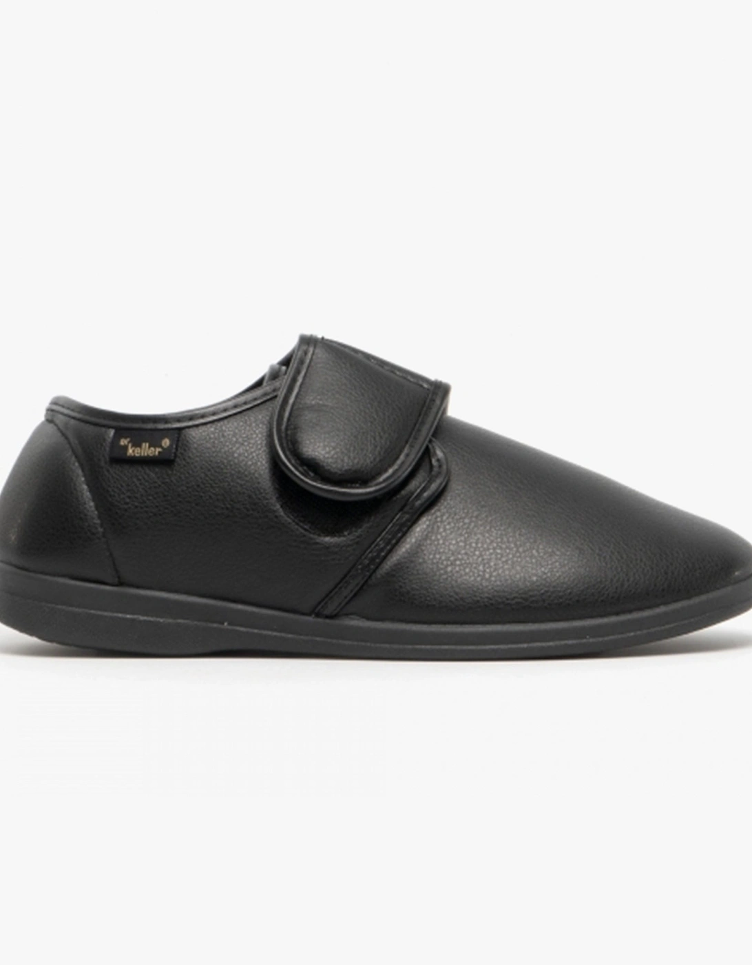 CHRIS Mens Full Slippers Black, 7 of 6