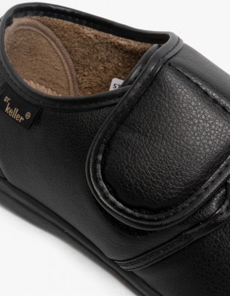 CHRIS Mens Full Slippers Black