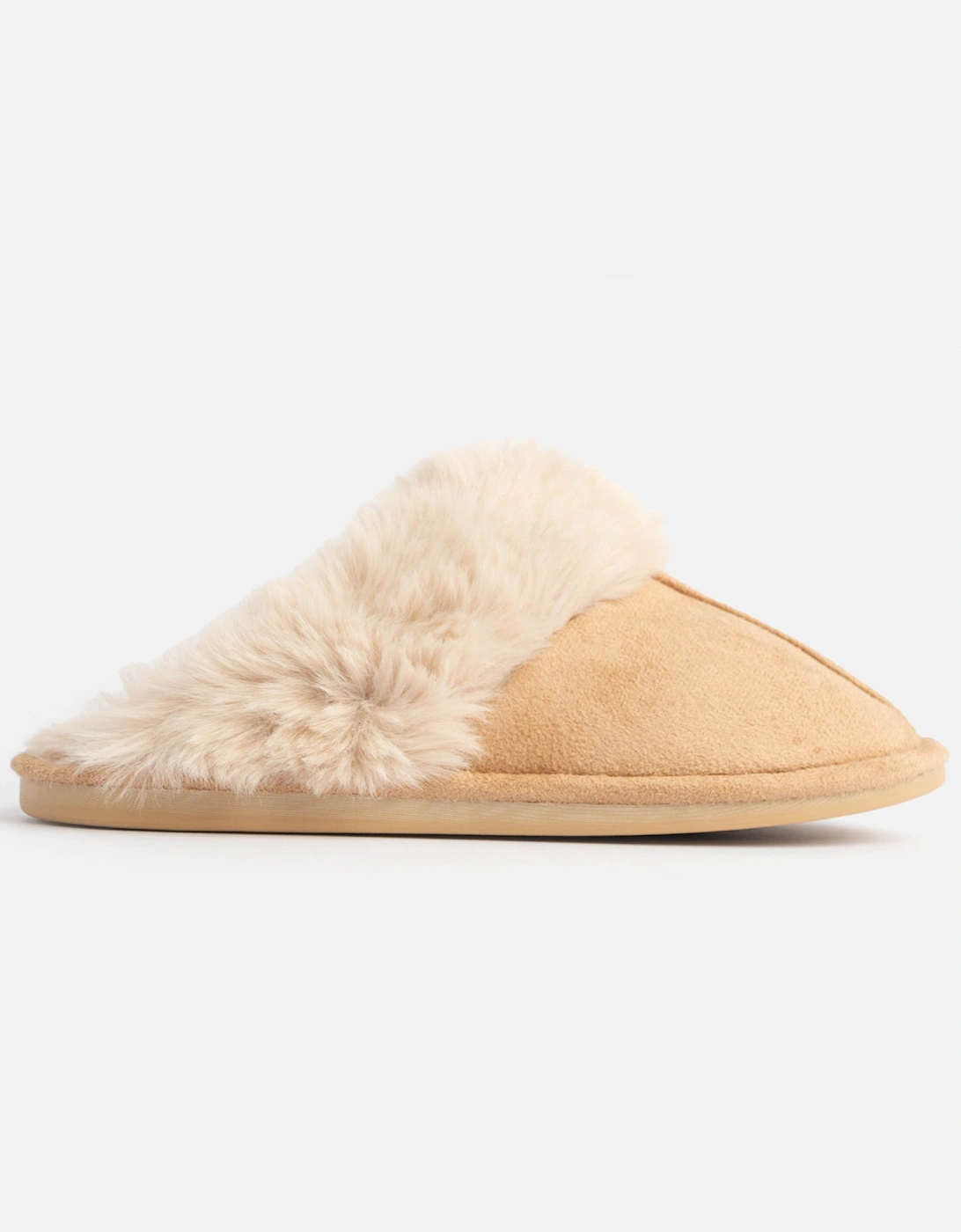 Jo & Joe SCARLETT Womens Faux Fur Mule Slippers Caramel, 7 of 6