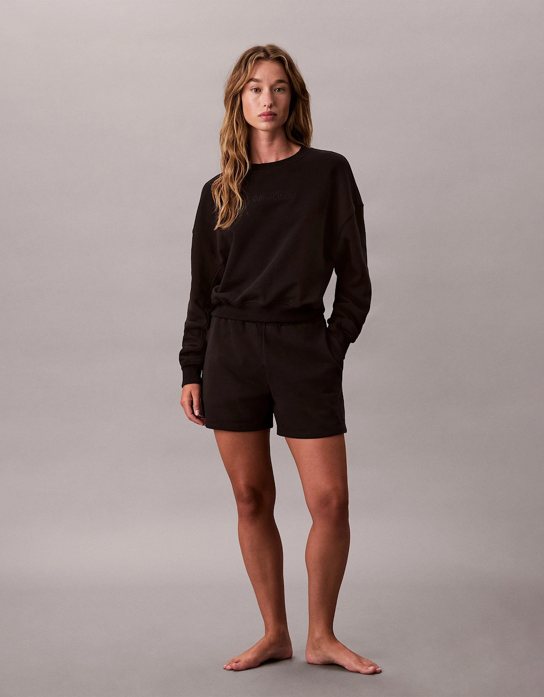 Womens Long Sleeve Pyjama Top Black