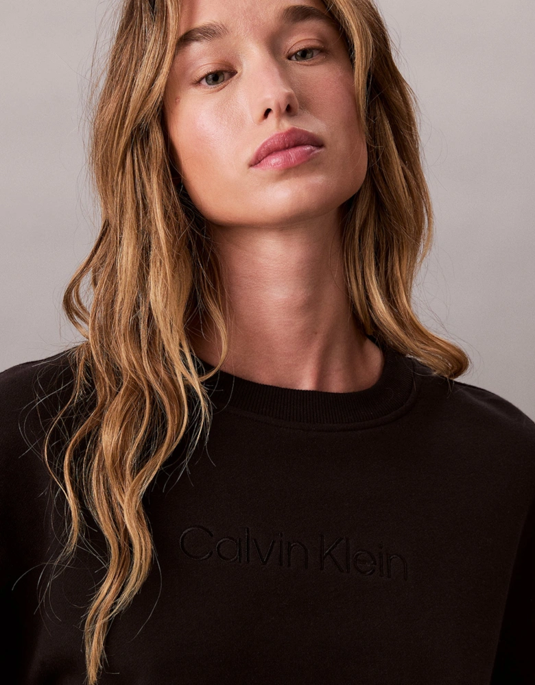 Womens Long Sleeve Pyjama Top Black
