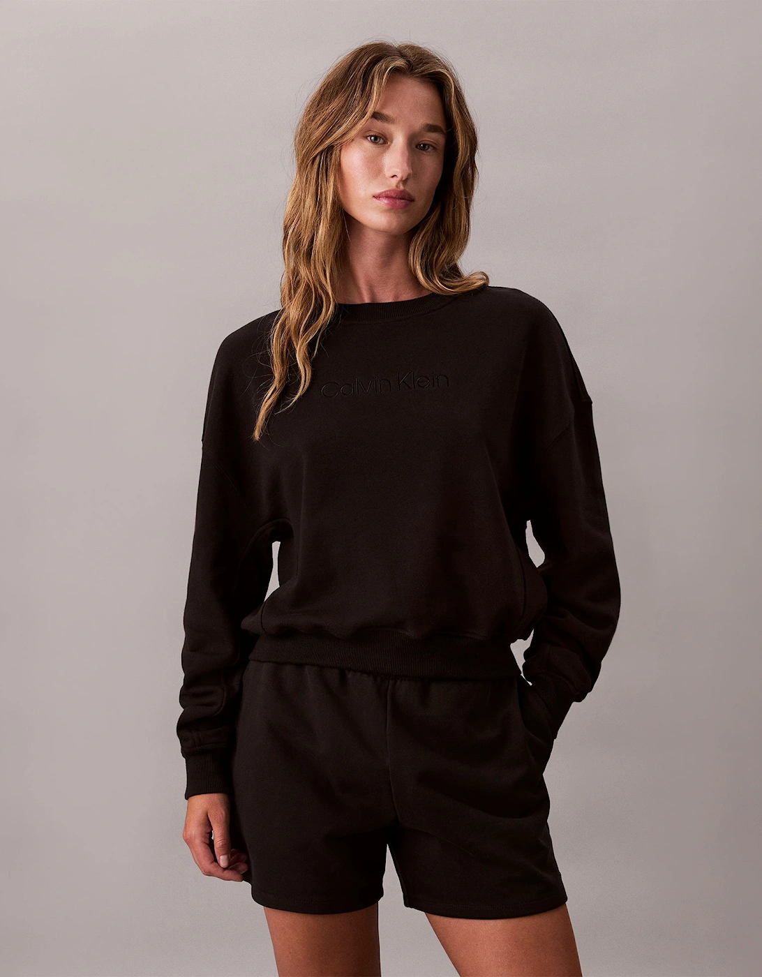 Womens Long Sleeve Pyjama Top Black