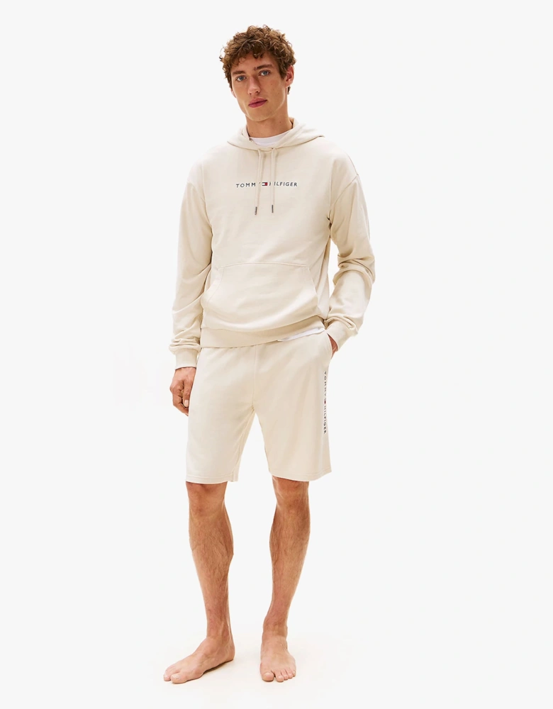 HOODIE Mens Drawstring Lounge Hoody Off White