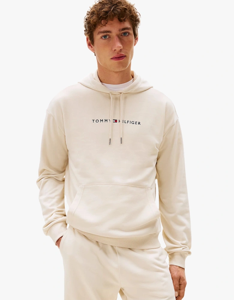 HOODIE Mens Drawstring Lounge Hoody Off White