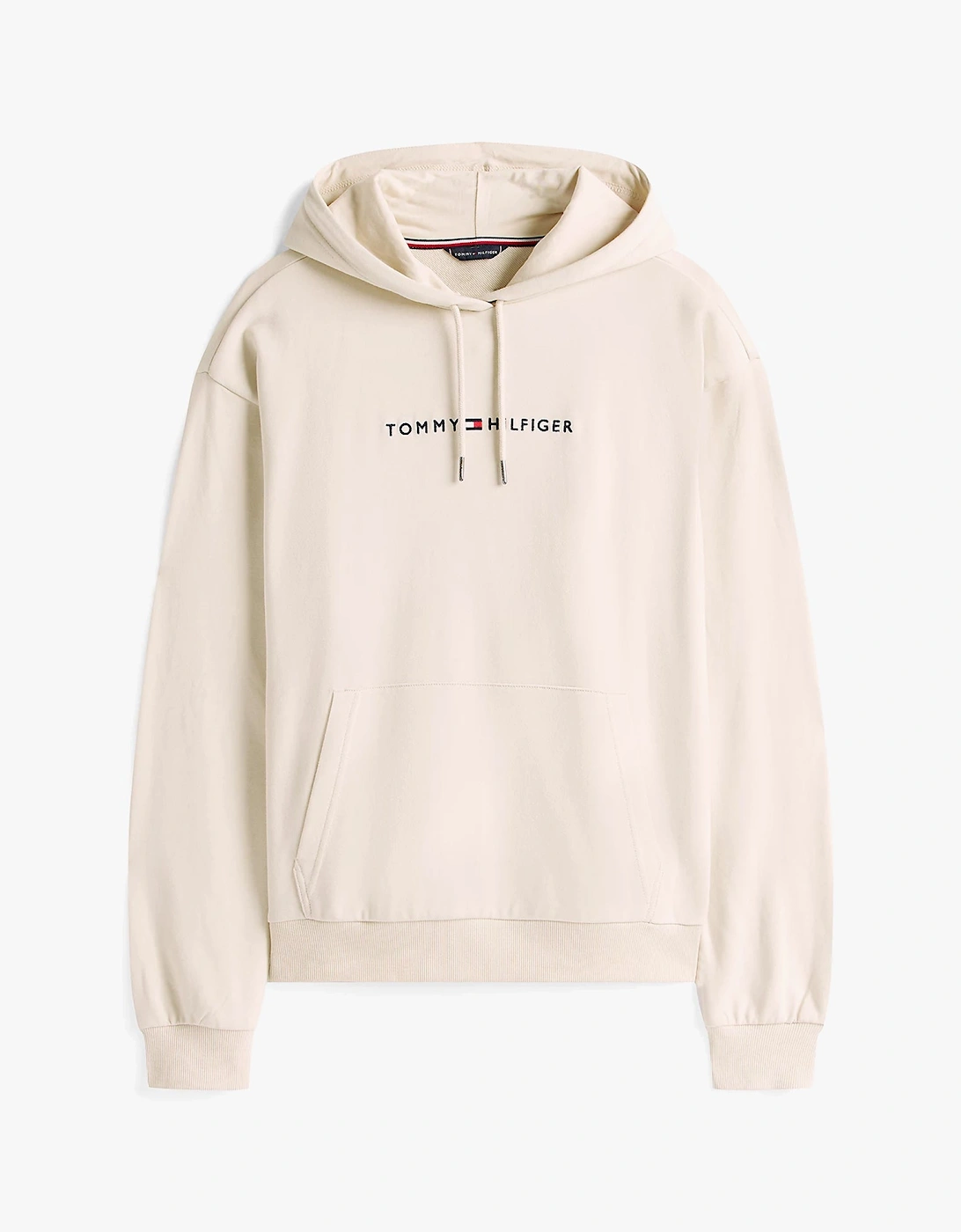 HOODIE Mens Drawstring Lounge Hoody Off White, 5 of 4