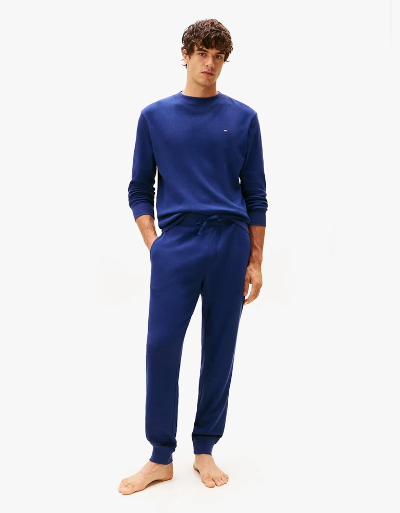 LS WAFFLE TOP Mens Loungewear Preppy Navy