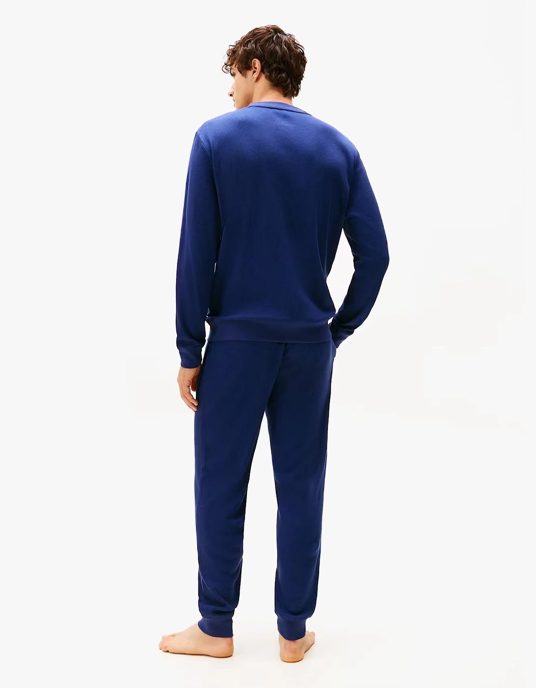 LS WAFFLE TOP Mens Loungewear Preppy Navy