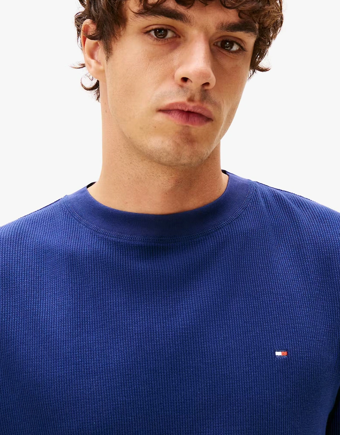 LS WAFFLE TOP Mens Loungewear Preppy Navy