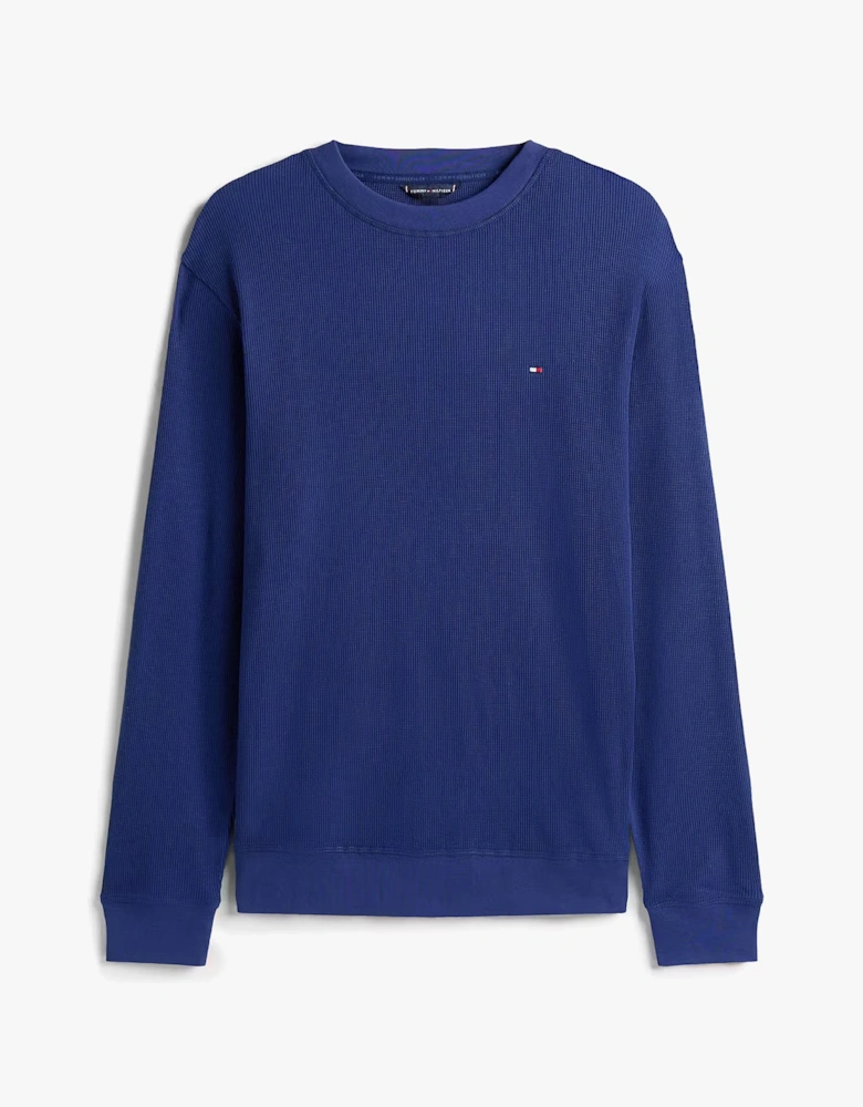 LS WAFFLE TOP Mens Loungewear Preppy Navy