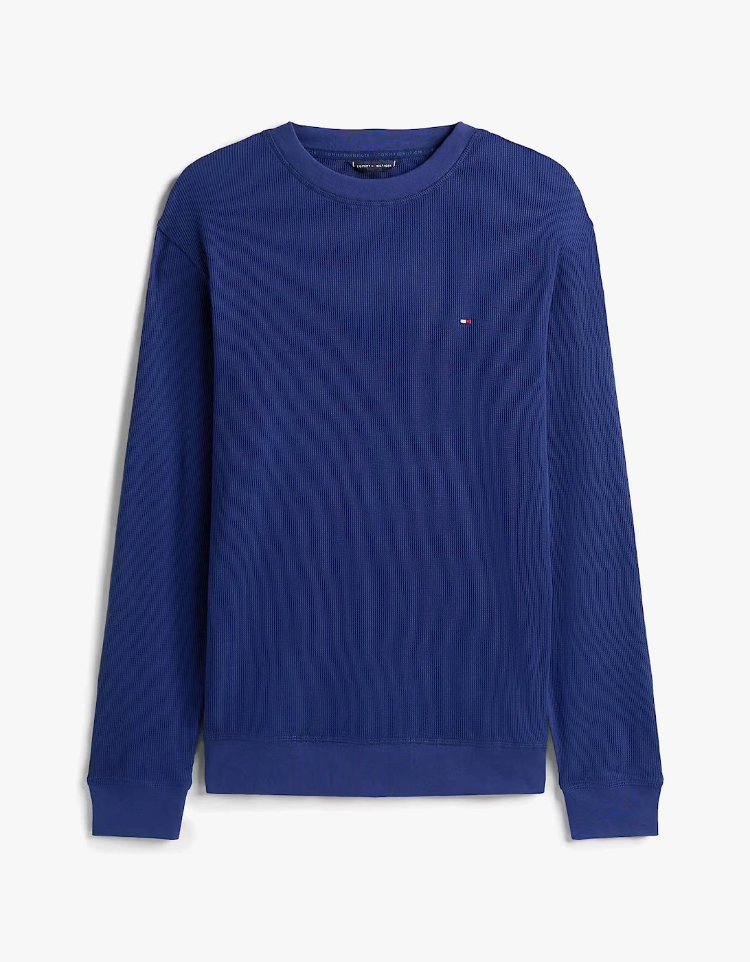 LS WAFFLE TOP Mens Loungewear Preppy Navy, 5 of 4