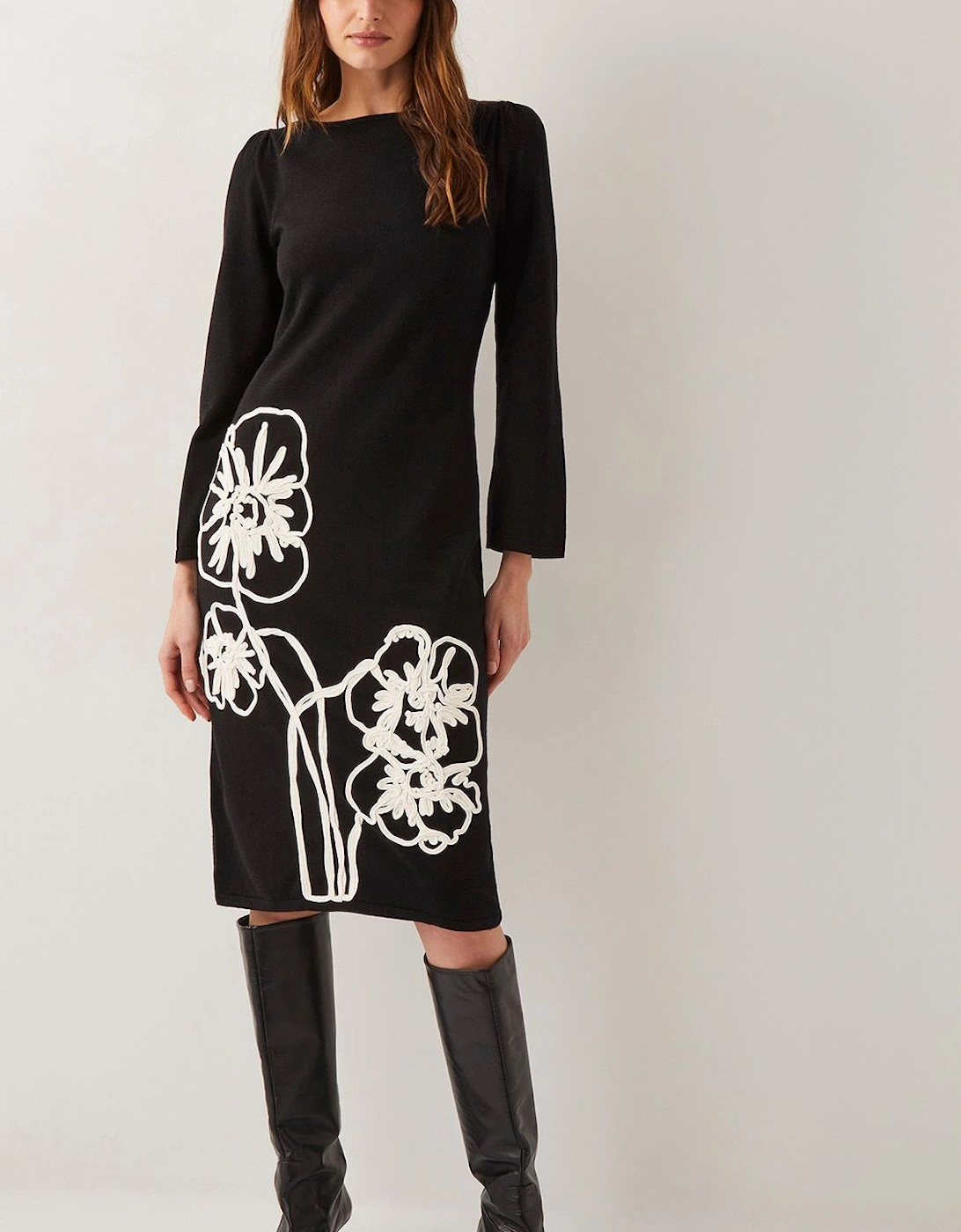 Cee Cornelli Embroidered Knit Dress Black, 2 of 1