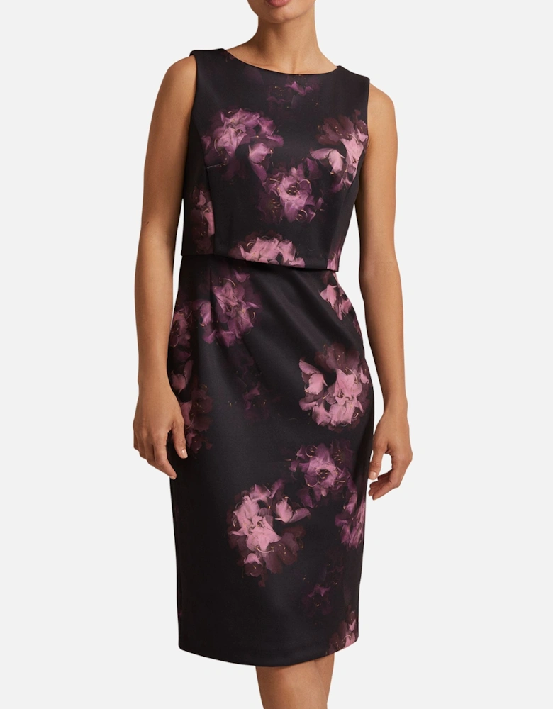 Arianne Floral Scuba Dress Printed