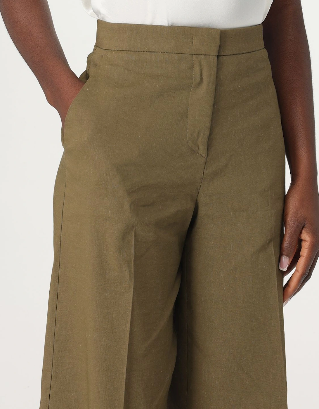 Wide Leg Linen Viscose Pants