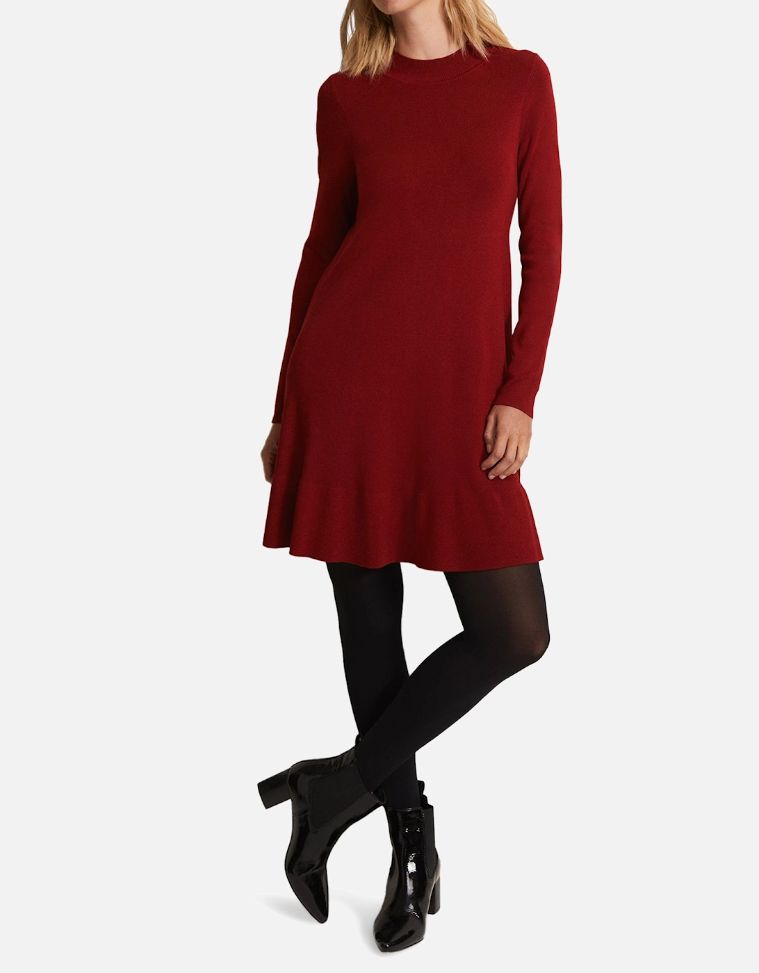 Vickie Fine Knit Flippy Hem Dress, 2 of 1