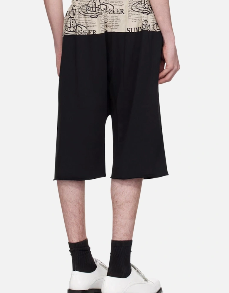 Men's Black Orb Print Bermuda Shorts