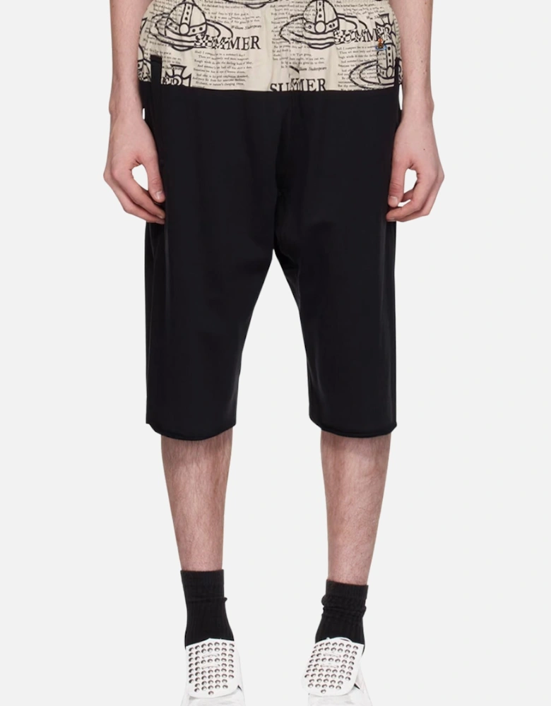 Men's Black Orb Print Bermuda Shorts