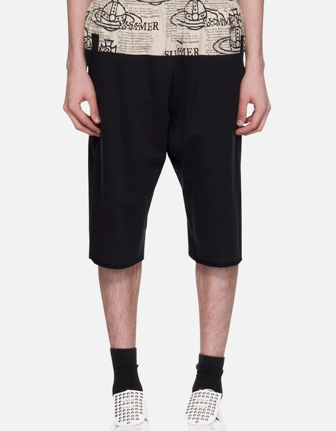 Men's Black Orb Print Bermuda Shorts
