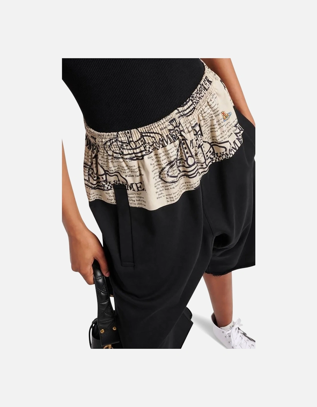 Men's Black Orb Print Bermuda Shorts
