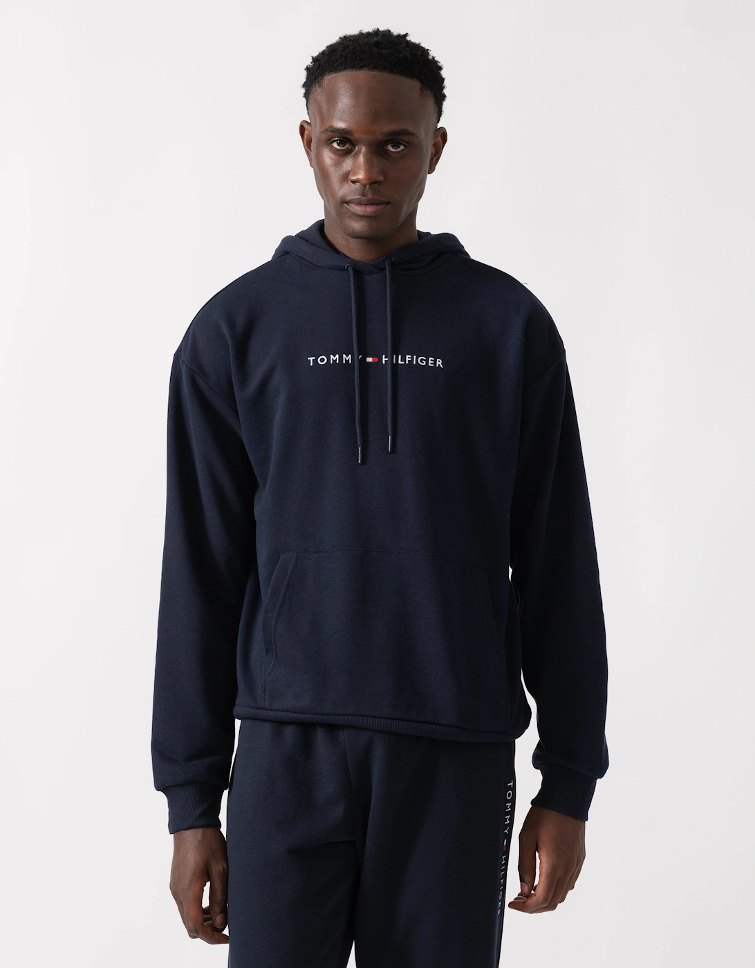 Tommy Hilfiger Men's Blue/Black Oh Hoodie - Desert Sky  38 M