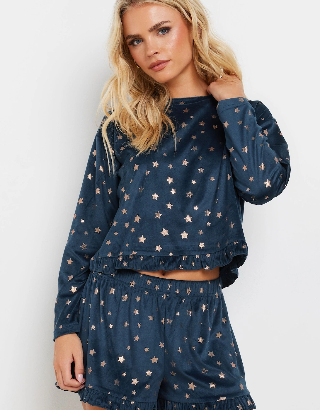 Petite Luxe Fleece Pyjama Set, 2 of 1