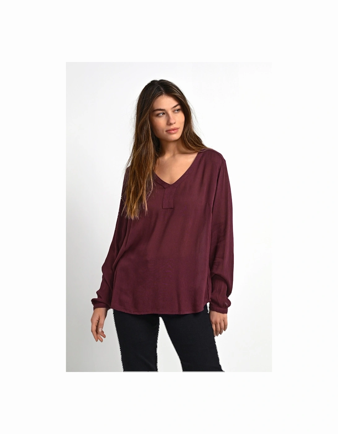 Amber V-Neck Long Sleeve Blouse, 2 of 1
