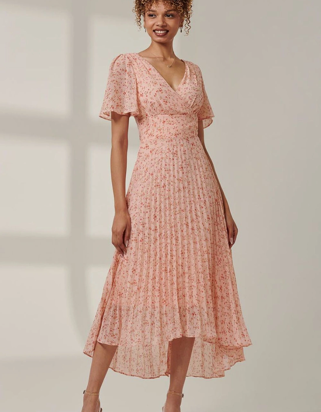 Meagan V-Neck Chiffon Maxi Dress, 2 of 1