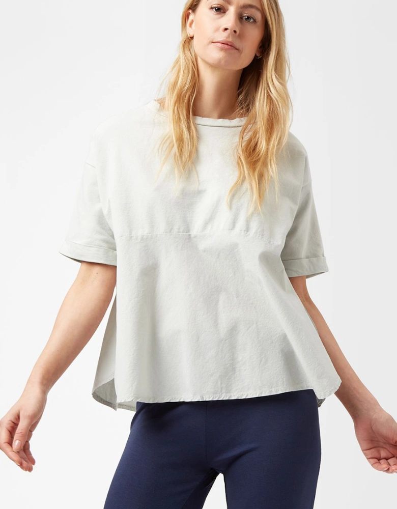 Side Split Loose Grey T-Shirt