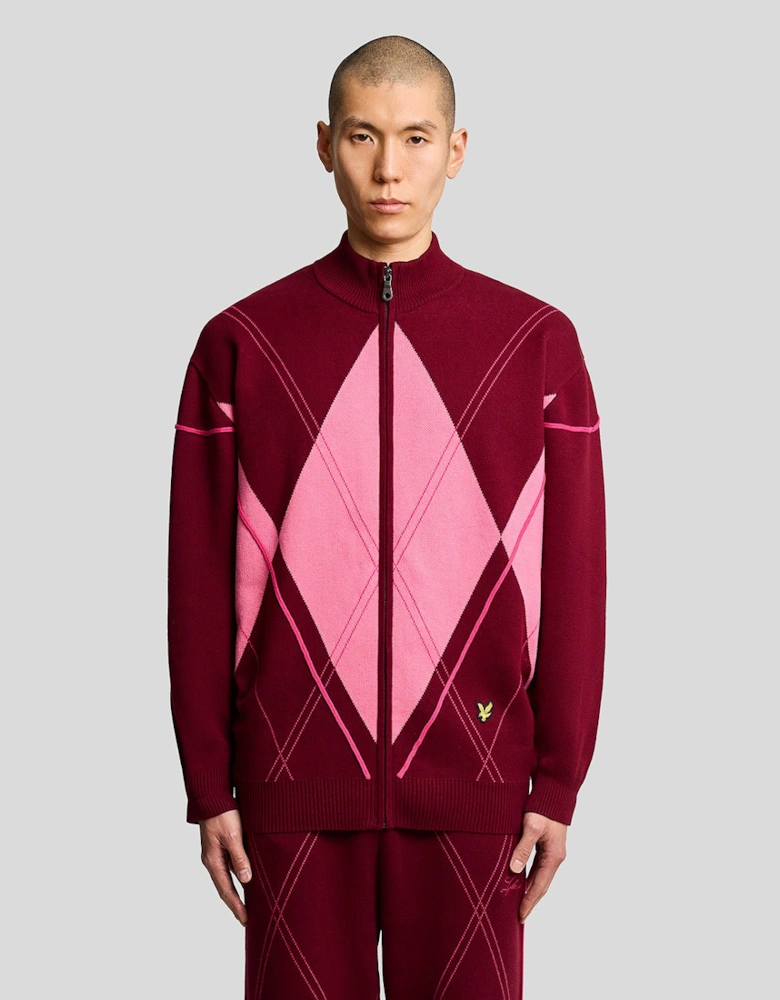 Argyle Knitted Track Jacket