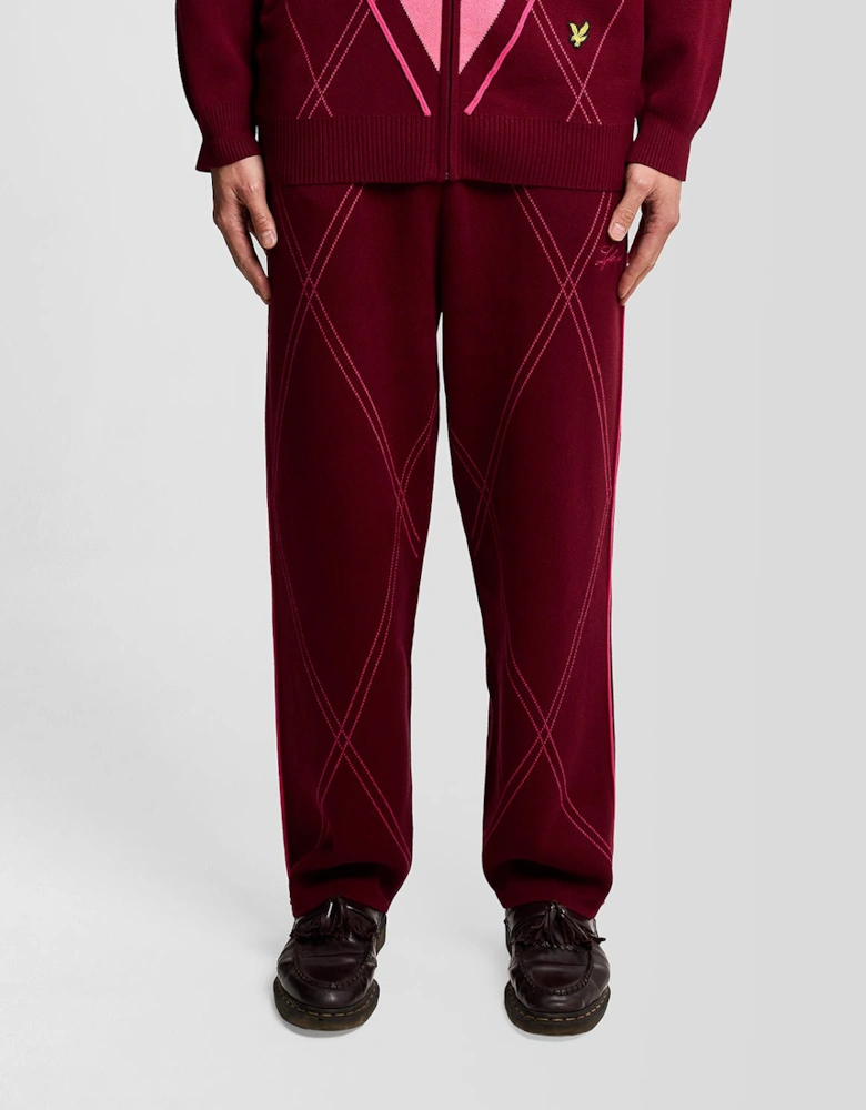 Argyle Knitted Track Pants