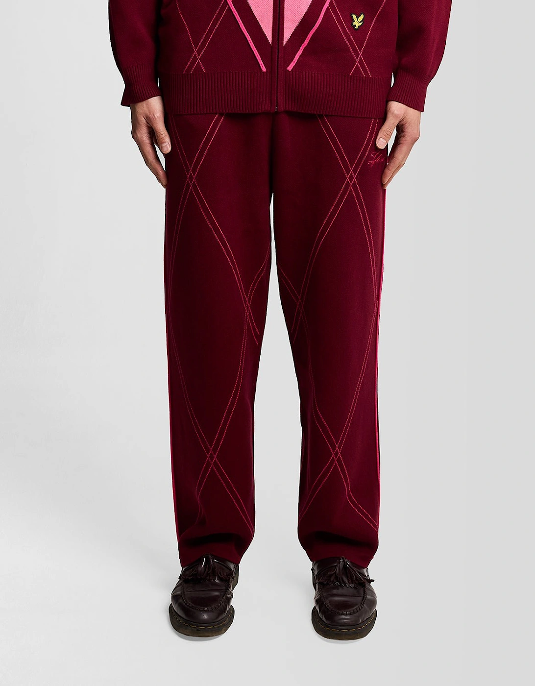 Argyle Knitted Track Pants