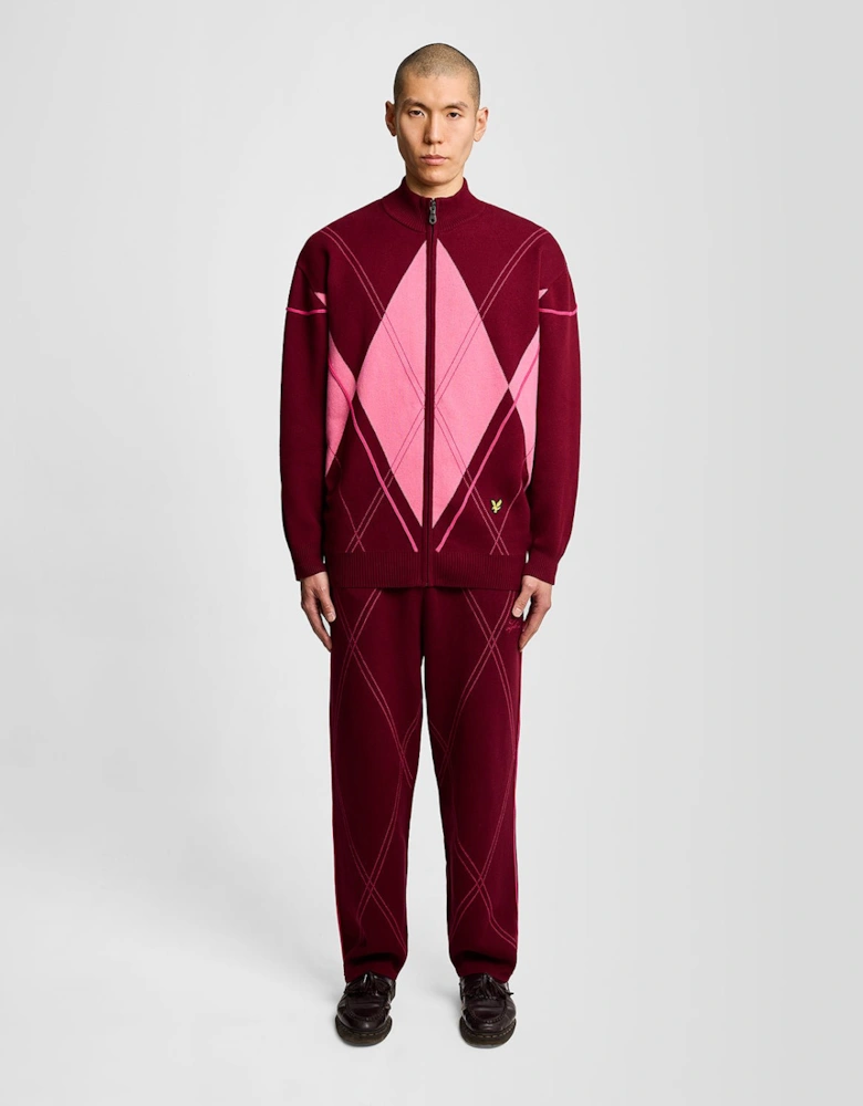Argyle Knitted Track Pants