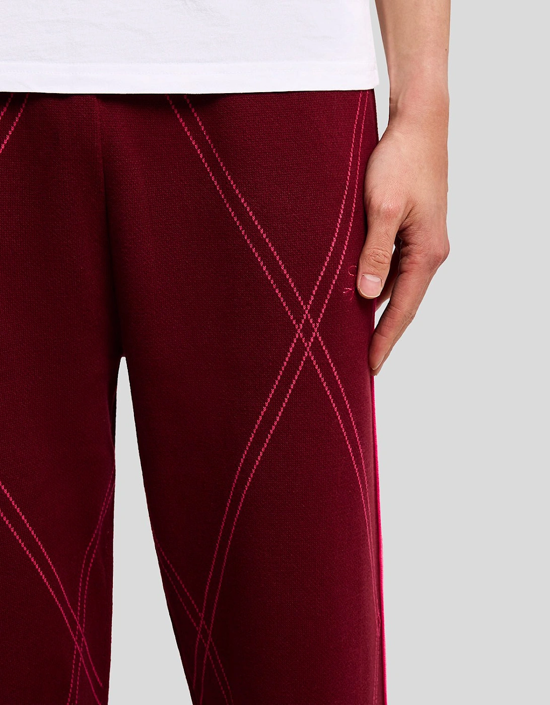 Argyle Knitted Track Pants