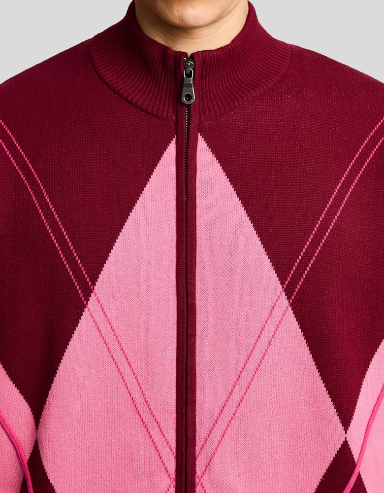 Argyle Knitted Track Jacket