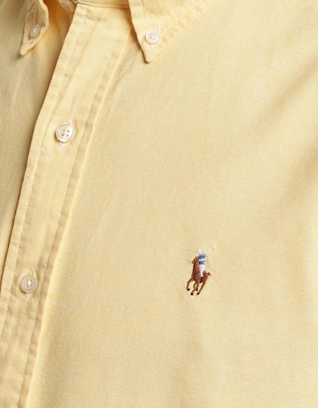 Yellow Long Sleeve Oxford Shirt
