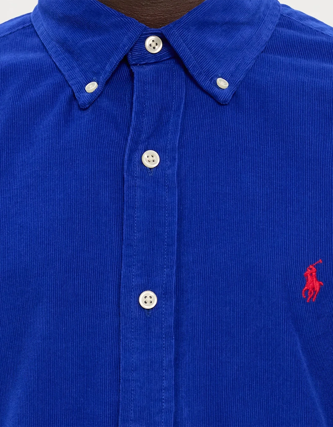 Blue Long Sleeve Corduroy Shirt