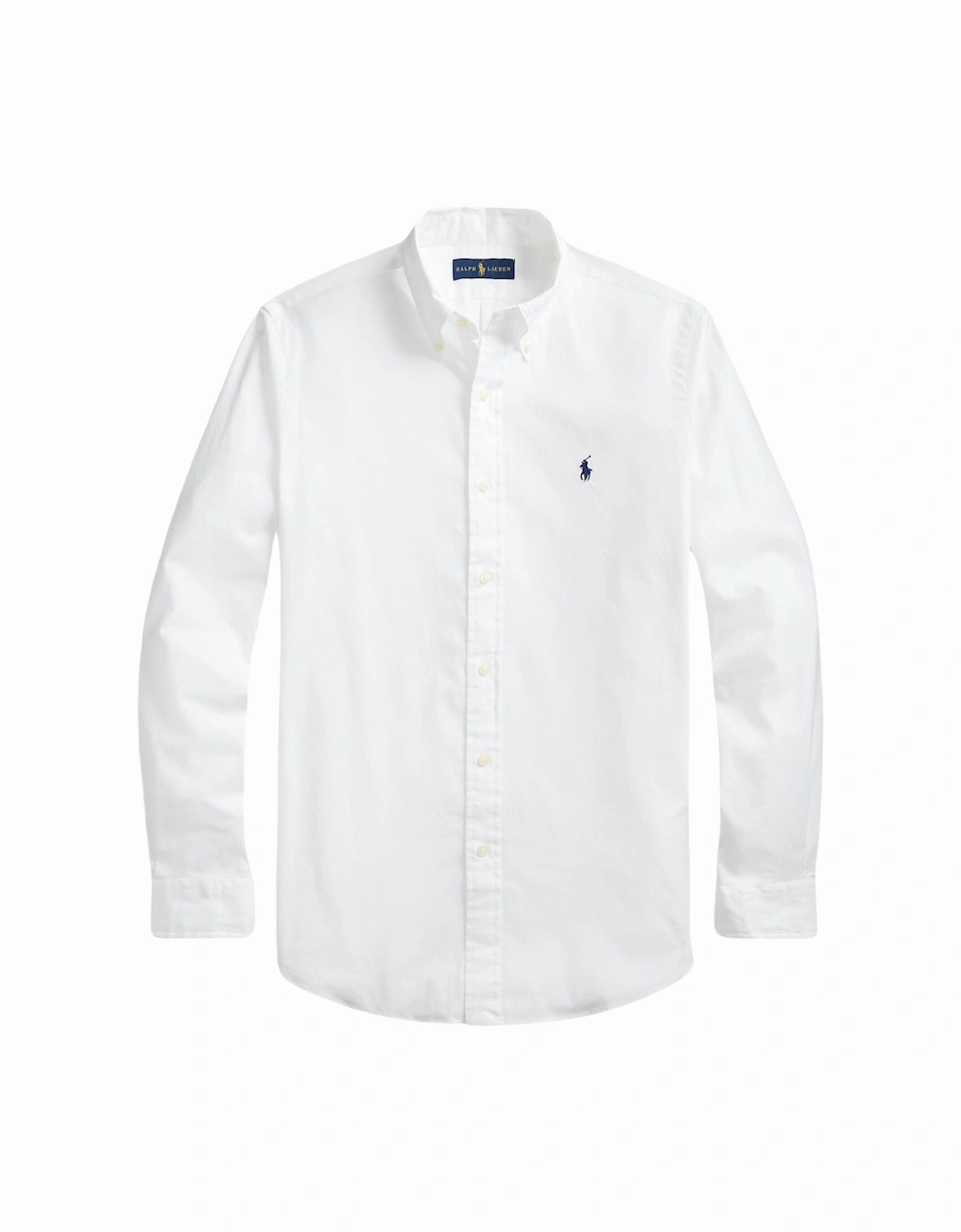 White/Navy Horse Long Sleeve Oxford Shirt, 3 of 2