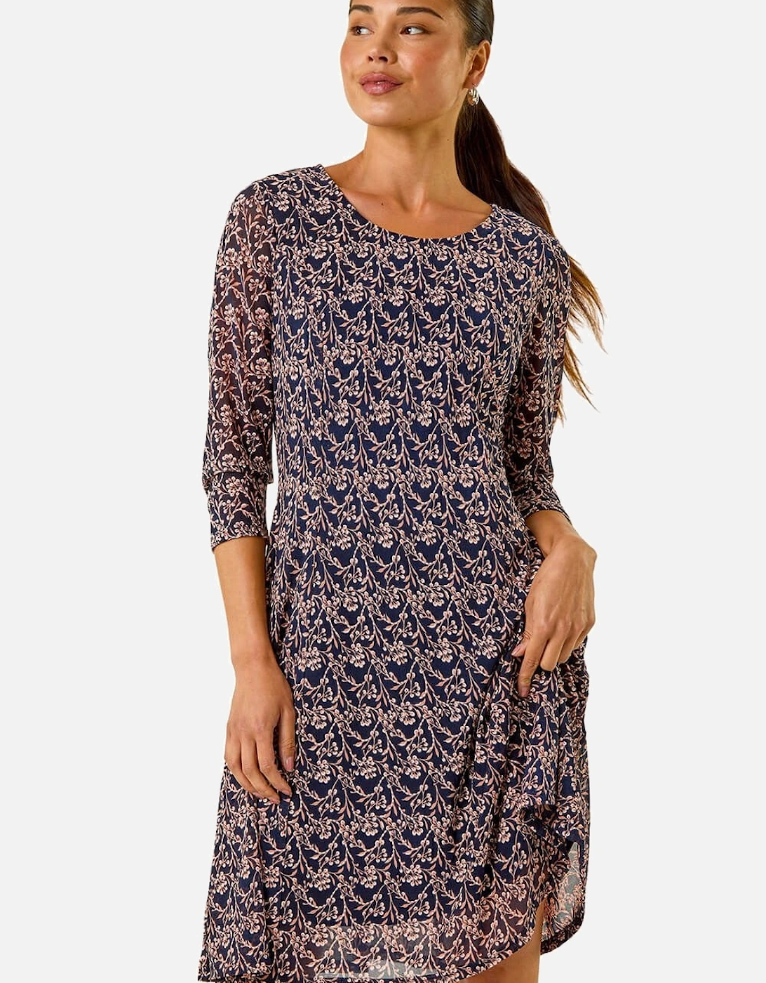 Petite Ditsy Floral Print Stretch Dress, 2 of 1