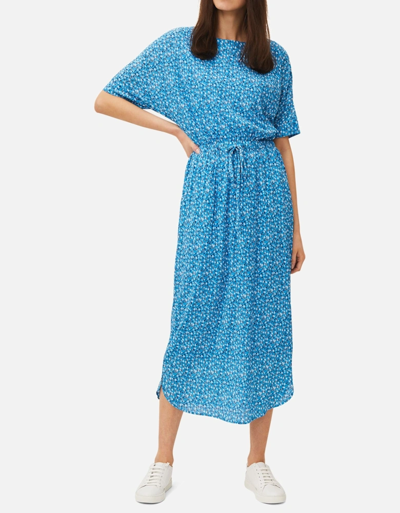 Madisson Ditsy Print Plisse Dress Floral
