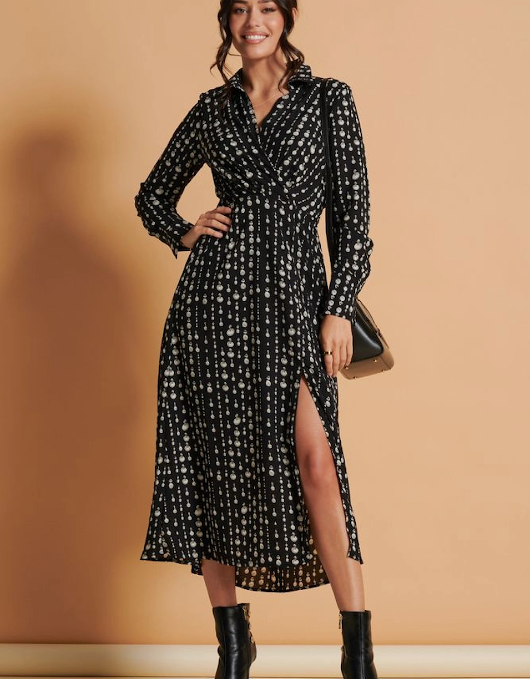Wrap Detail Shirt Maxi Dress, 2 of 1