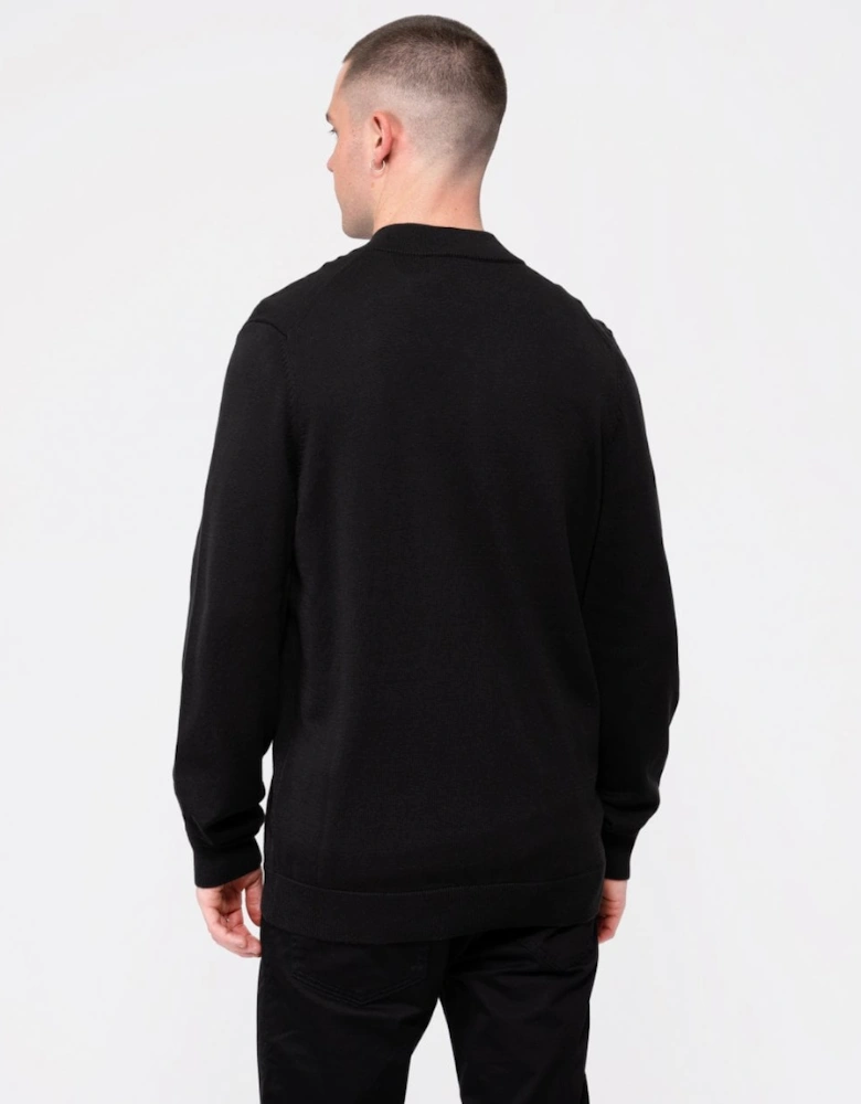 HUGO San Jaque-C Mens Double Zip Cardigan - Black 001