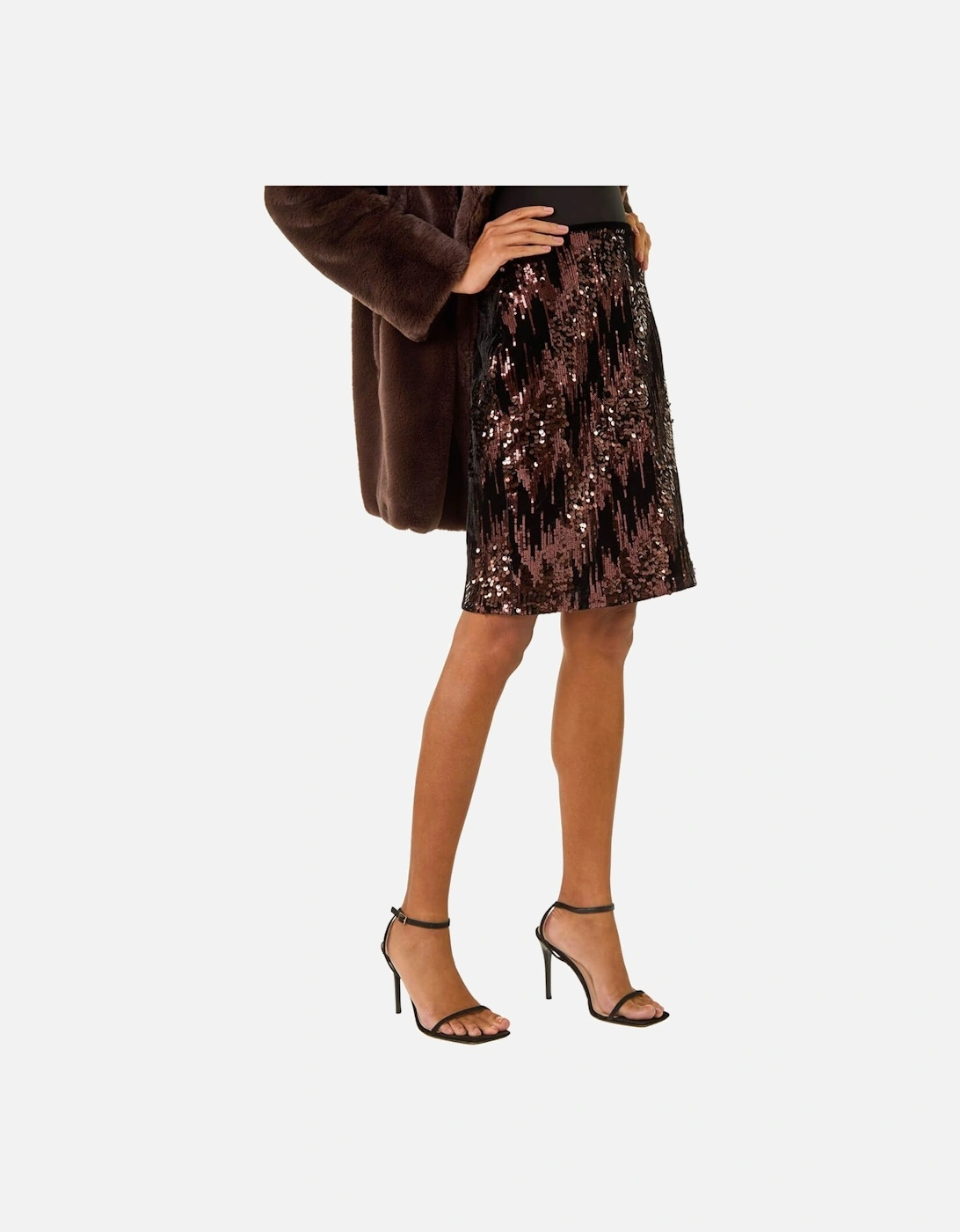 Embellished Velvet Stretch Skirt, 2 of 1