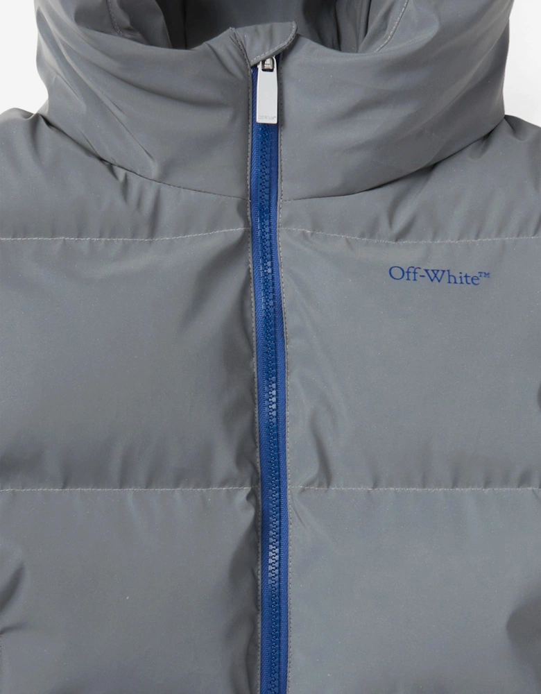 Kids Bookish Puffer Jacket in Grey